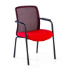 Silla Confidente con brazos Berna estructura 4 patas - ROJO