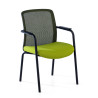 Silla Confidente con brazos Berna estructura 4 patas - VERDE