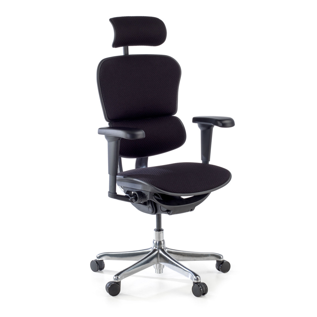 silla ergonomica negro ergohuman estructura negra todo tapizado tela 1