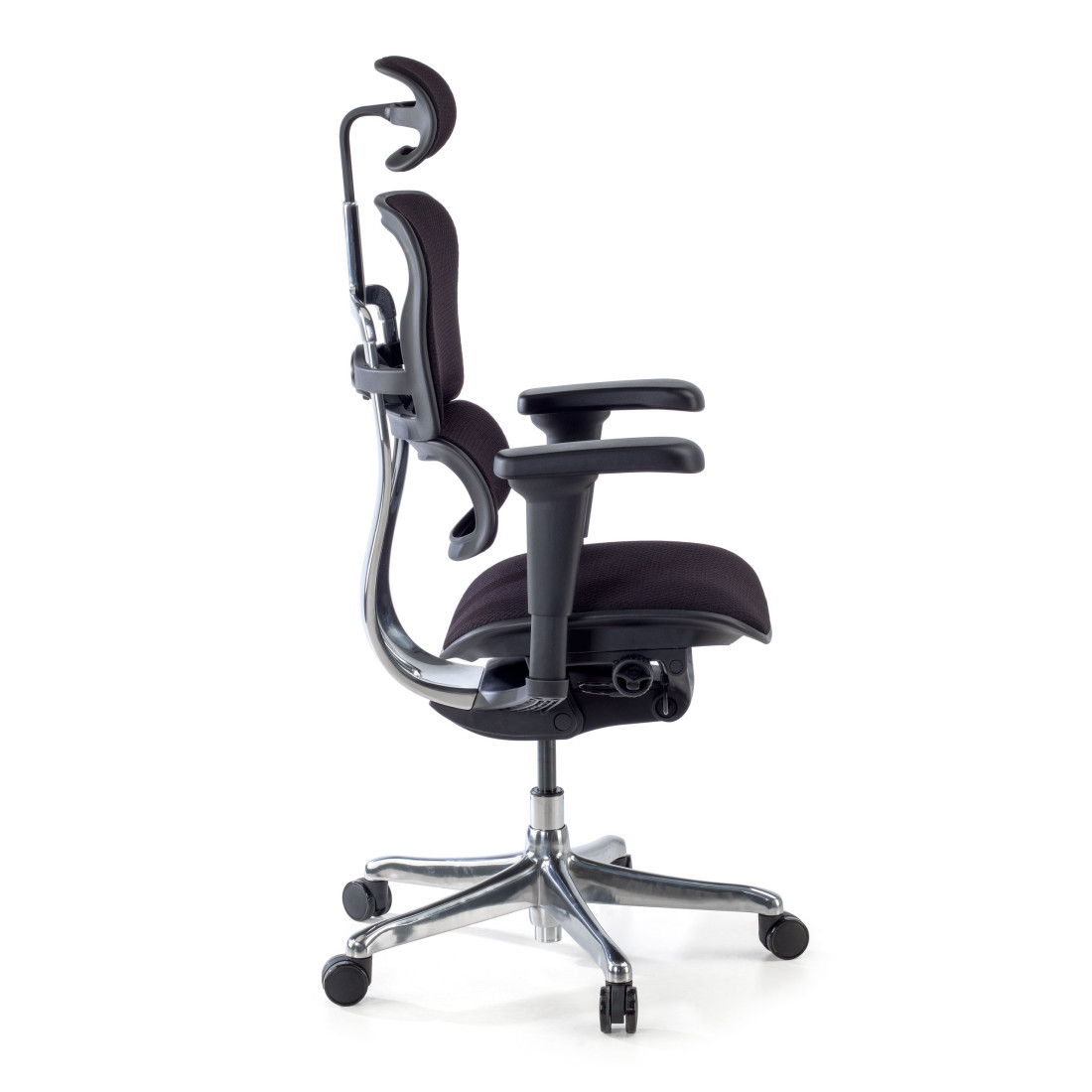 silla ergonomica negro ergohuman estructura negra todo tapizado tela 4