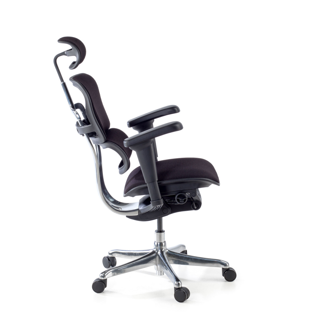 silla ergonomica negro ergohuman estructura negra todo tapizado tela 7