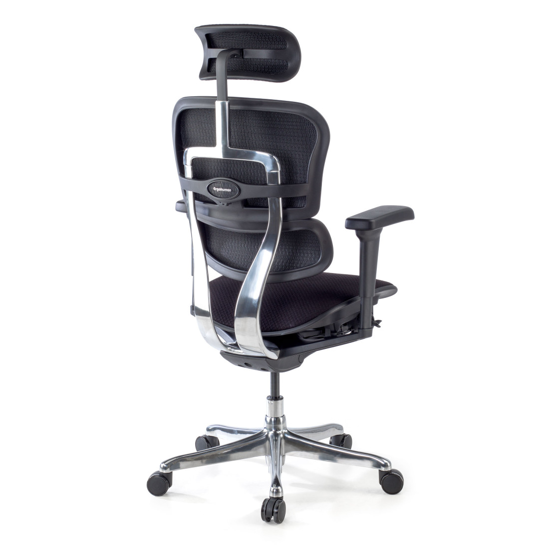 silla ergonomica negro ergohuman estructura negra todo tapizado tela 8
