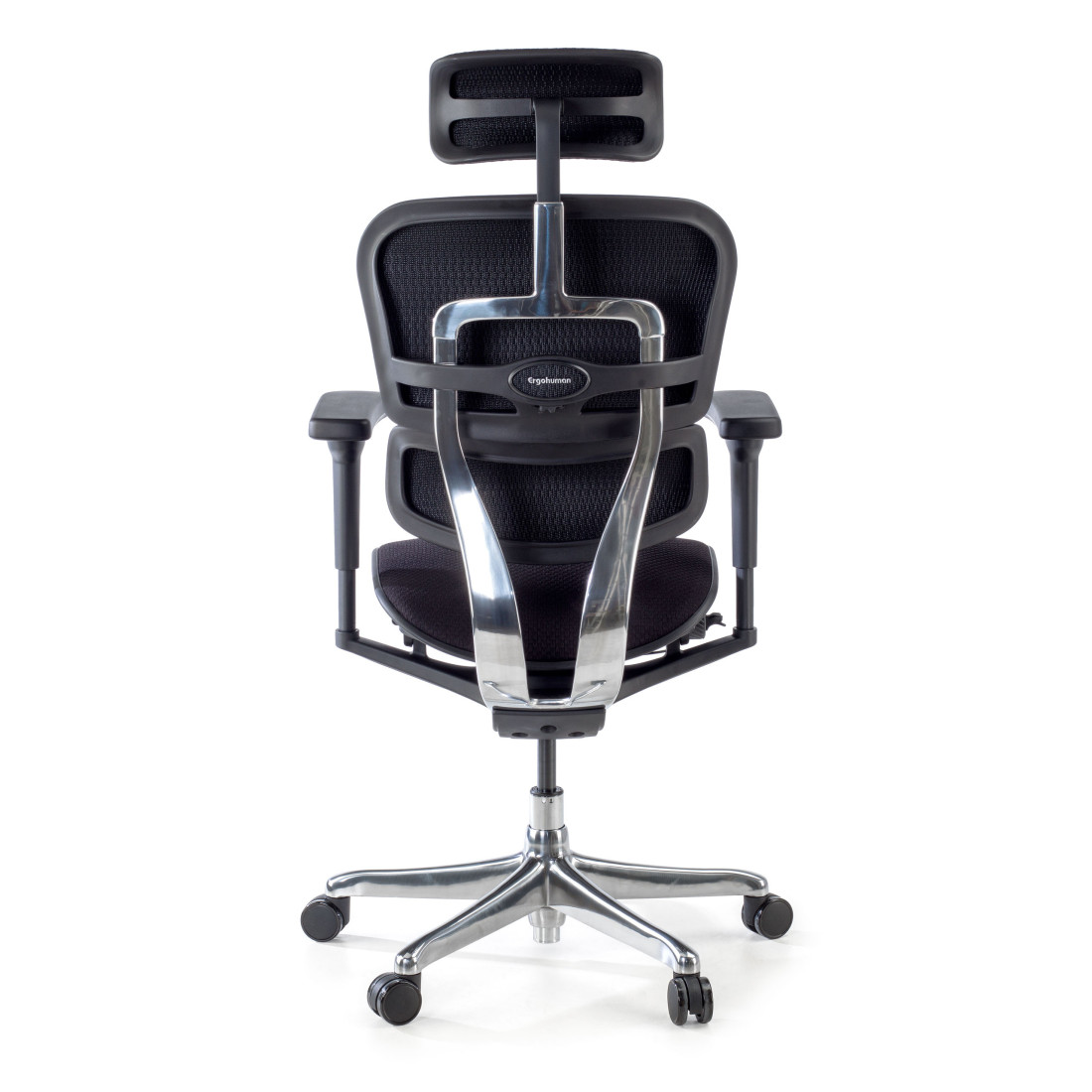 silla ergonomica negro ergohuman estructura negra todo tapizado tela 9