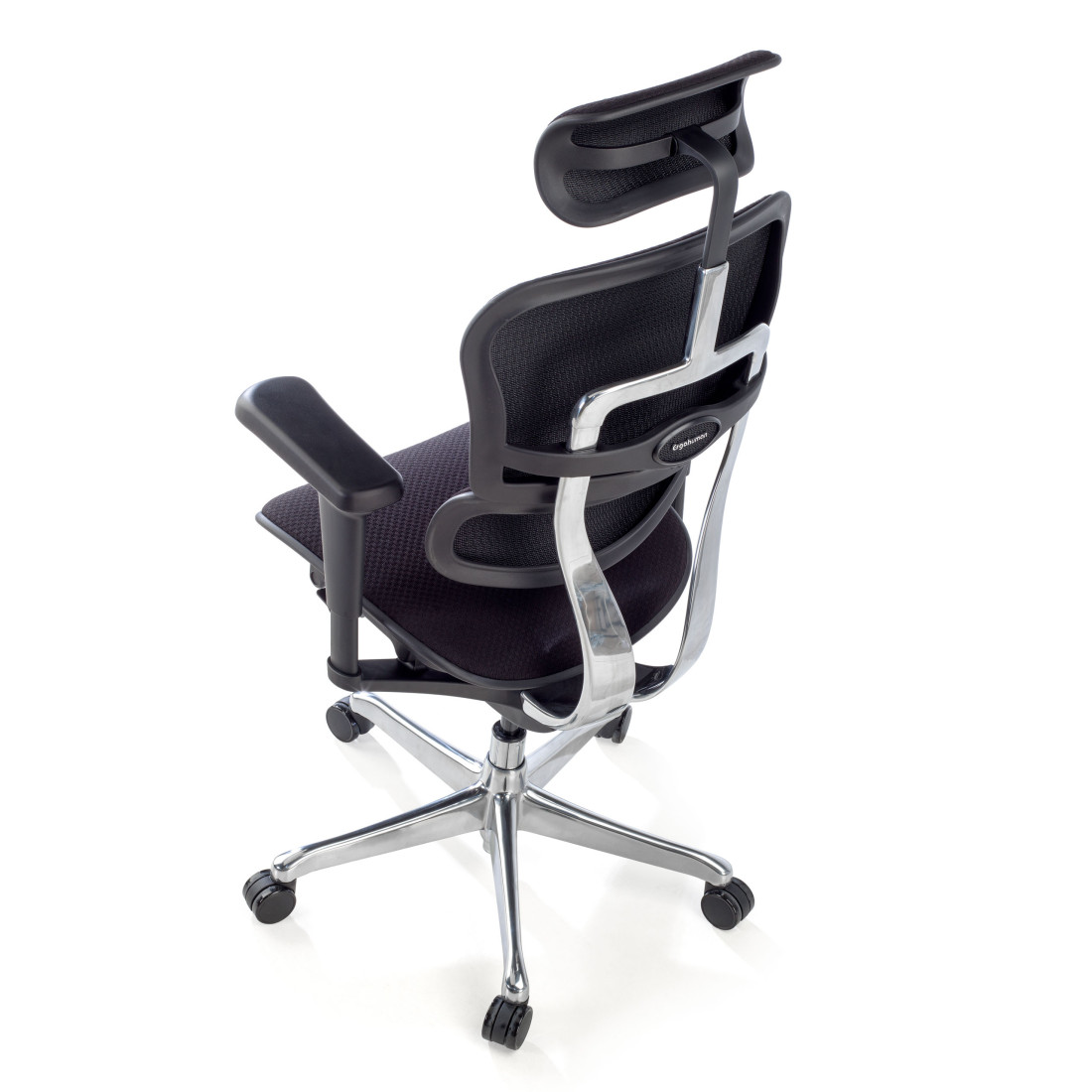 silla ergonomica negro ergohuman estructura negra todo tapizado tela 10