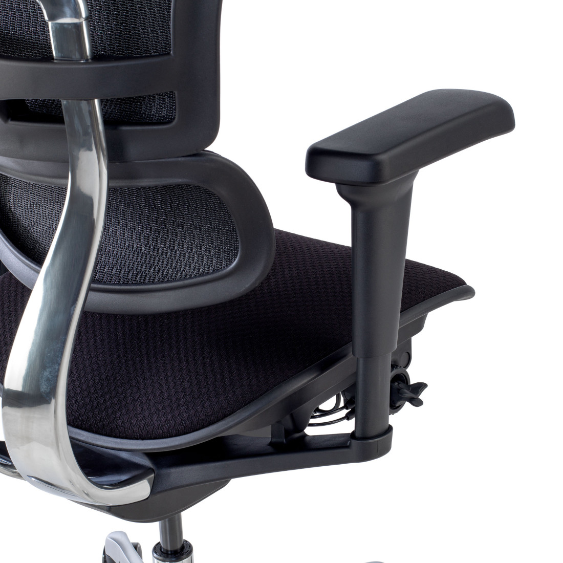 silla ergonomica negro ergohuman estructura negra todo tapizado tela 5