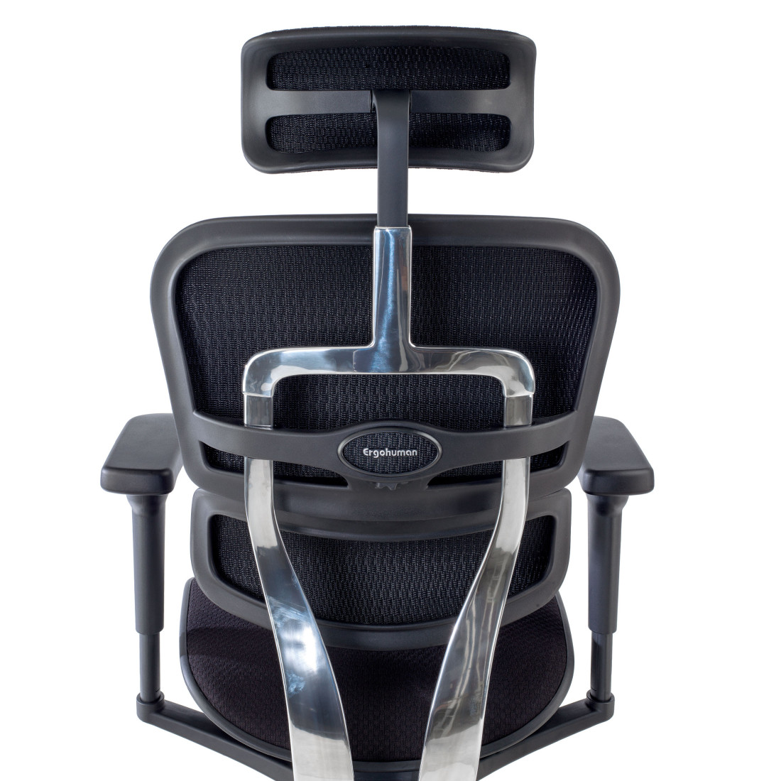 silla ergonomica negro ergohuman estructura negra todo tapizado tela 6