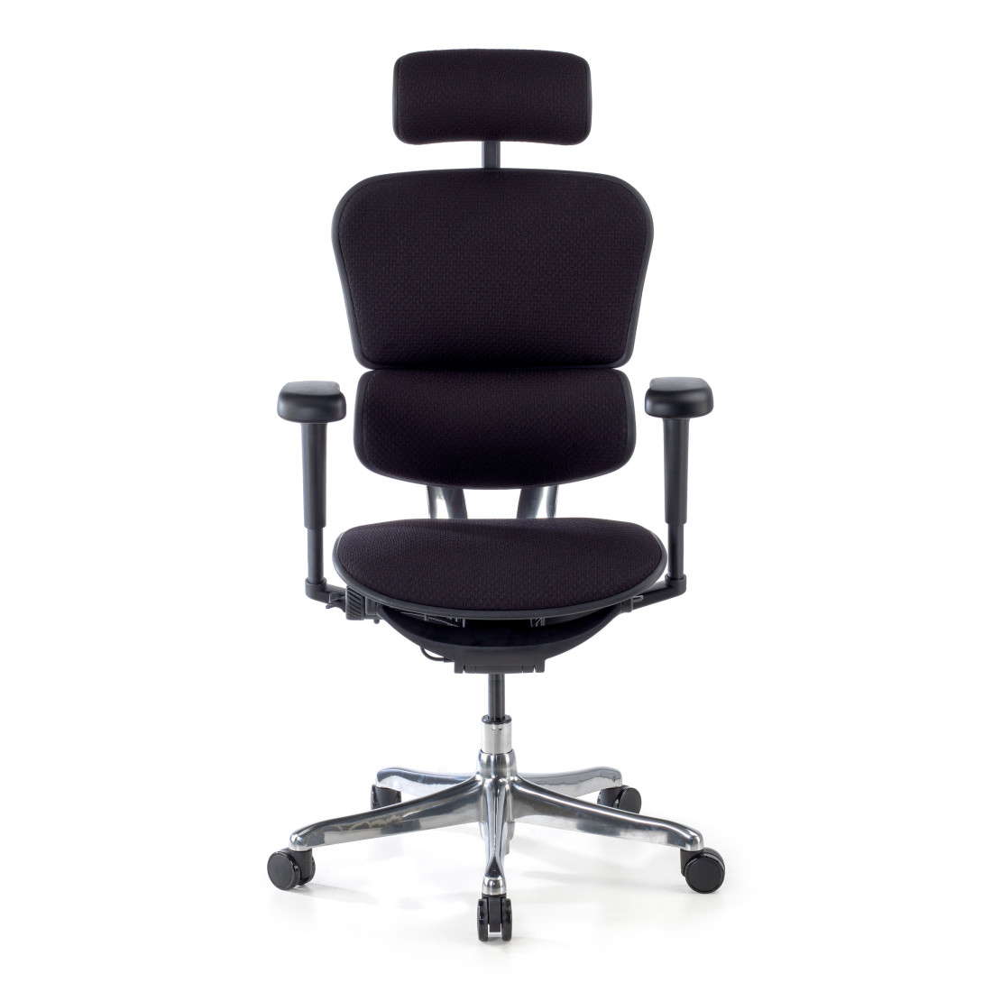 silla ergonomica negro ergohuman estructura negra todo tapizado tela 3