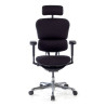 silla ergonomica negro ergohuman estructura negra todo tapizado tela 3