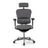 silla ergonomica gris ergohuman estructura negra todo tapizado tela 3
