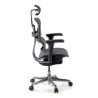 silla ergonomica gris ergohuman estructura negra todo tapizado tela 4