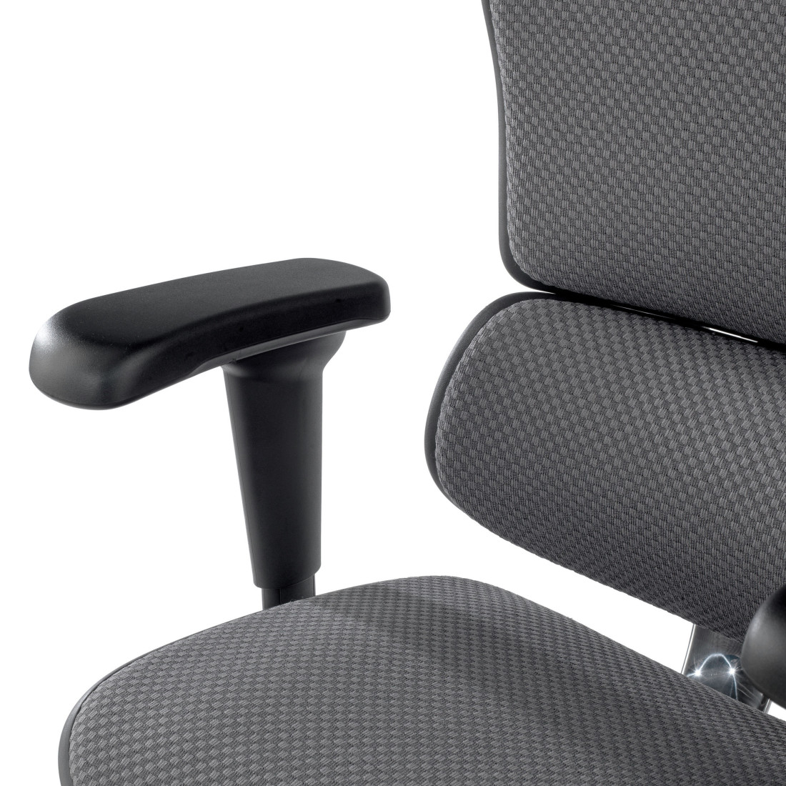 silla ergonomica gris ergohuman estructura negra todo tapizado tela 7