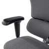 silla ergonomica gris ergohuman estructura negra todo tapizado tela 7
