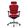 silla ergonomica rojo ergohuman estructura negra todo tapizado tela 3