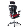 silla ergonomica rojo ergohuman estructura negra todo tapizado tela 8