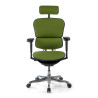 silla ergonomica verde ergohuman estructura negra todo tapizado tela 3