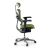 silla ergonomica verde ergohuman estructura negra todo tapizado tela 4