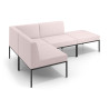 Sofa de Espera Pylos Rincon 2 asientos + Chaiselongue - Beige