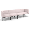 Sofa de Espera Pylos 4 asientos con brazo - Beige