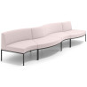 Sofa de Espera Pylos Curvo, Módulo Concavo + Convexo 4 asientos - Beige