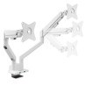 Brazo monitor erghos doble con USB - BLANCO