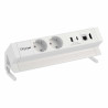 Pasacables Powerhub sobremesa eléctrico 2 enchufes + USB + Hdmi + RJ45 - BLANCO