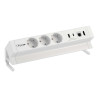 Pasacables de mesa Powerhub connect 2 enchufes + 2 RJ45 + USB