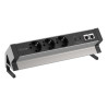 Pasacables con tapa wireless Powerhub ø80 enchufe + USB + Rj45+usb+dat rj45