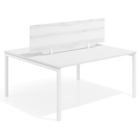 Separador mesa coworking Hover en melamina - Para mesa 120cm, ALBO