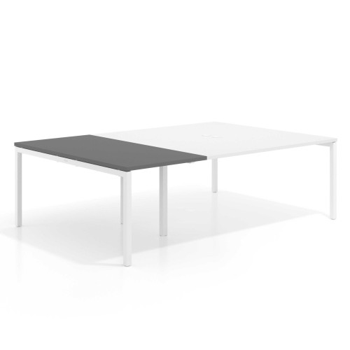 Mesa de cabecera kube para bench 166 estructura blanca - GRIS TORMENTA