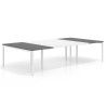 Mesa de cabecera kube para bench 166 estructura blanca