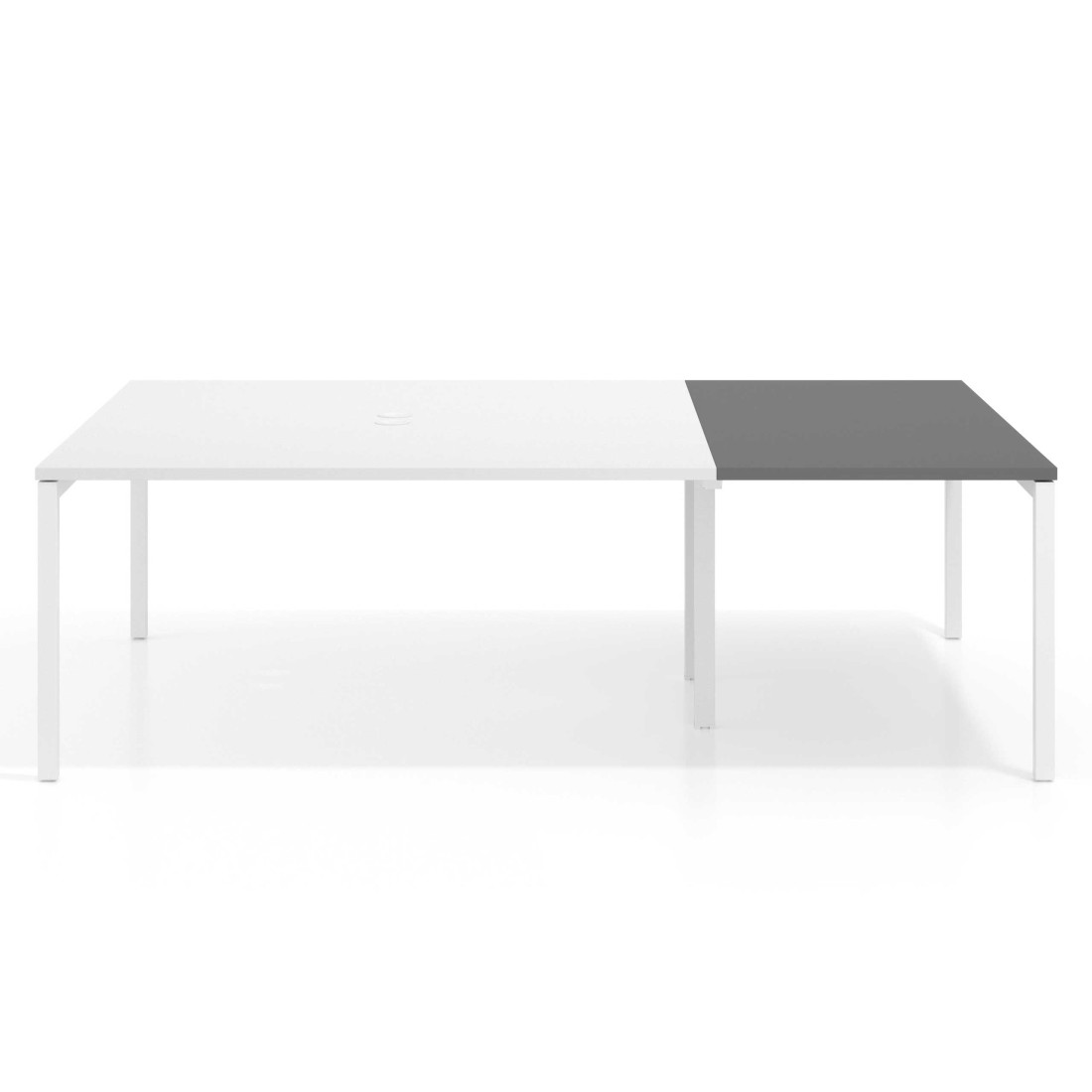 Mesa de cabecera kube para bench 166 estructura blanca