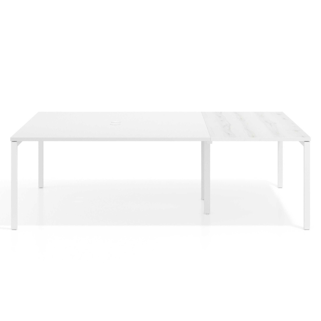 Mesa de cabecera kube para bench 166 estructura blanca