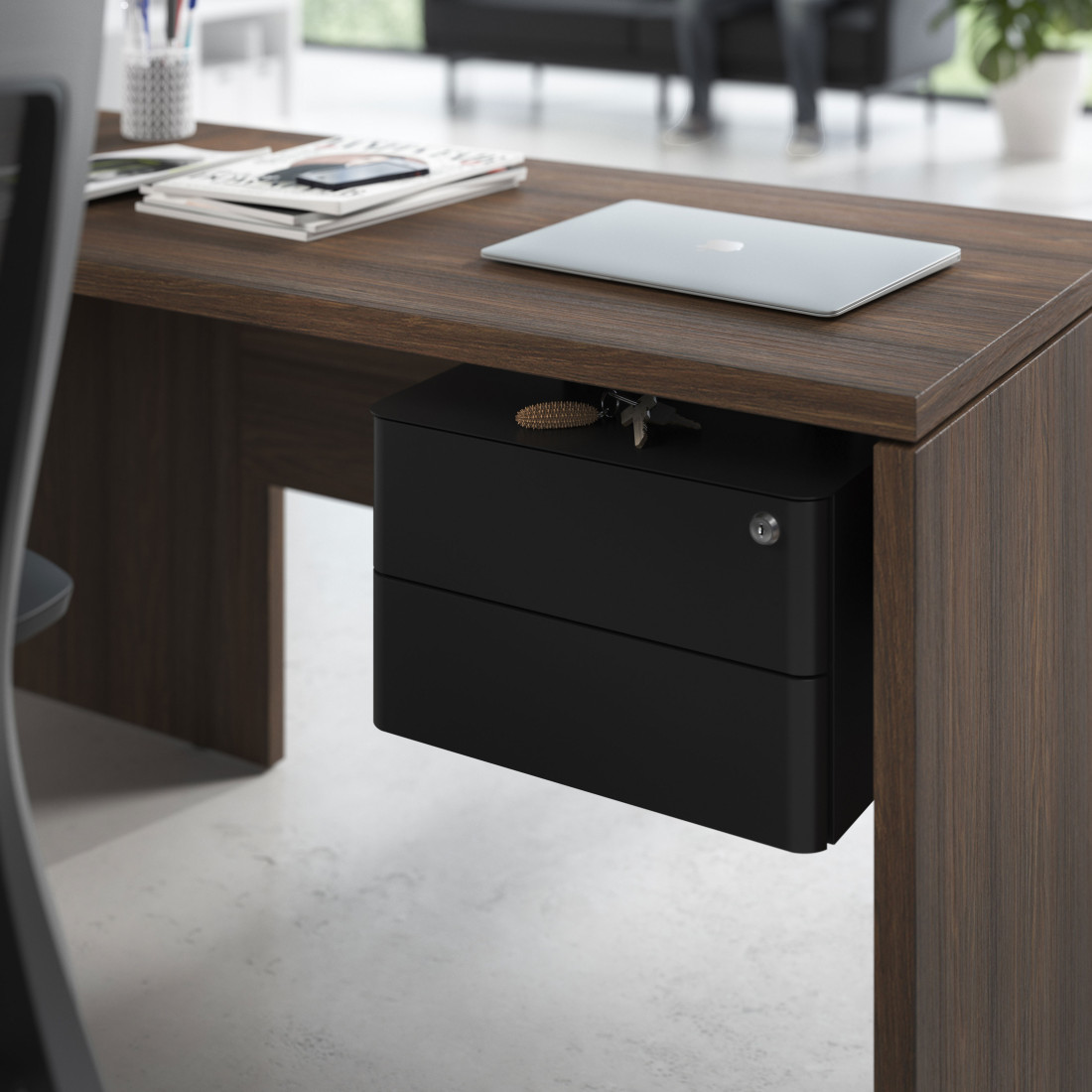 cajonera de escritorio negro xenon 2