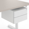 Cajonera bajo mesa 2 cajones con cerradura - BLANCO
