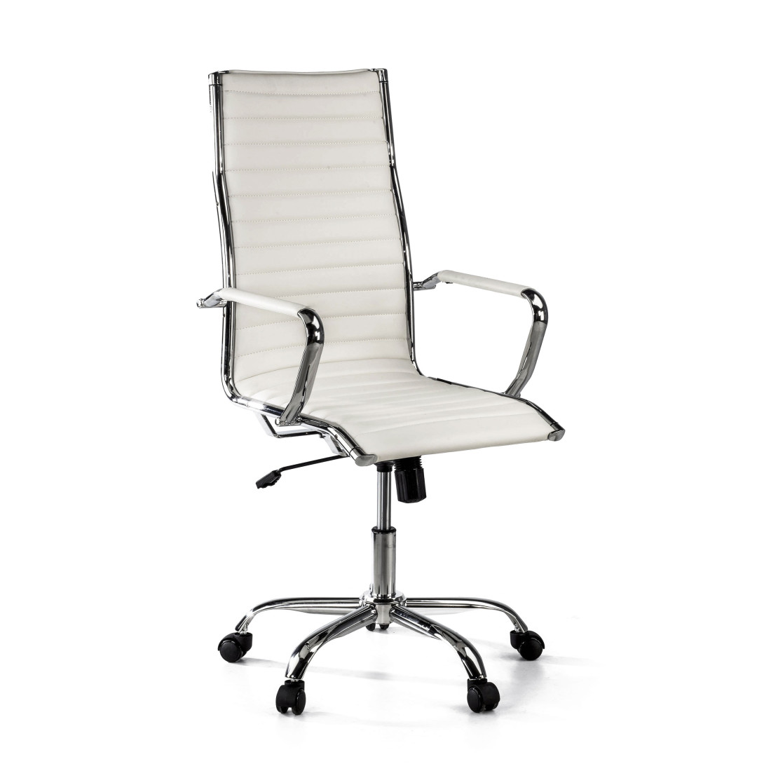 sillon de oficina blanco milano piel sintetica 1