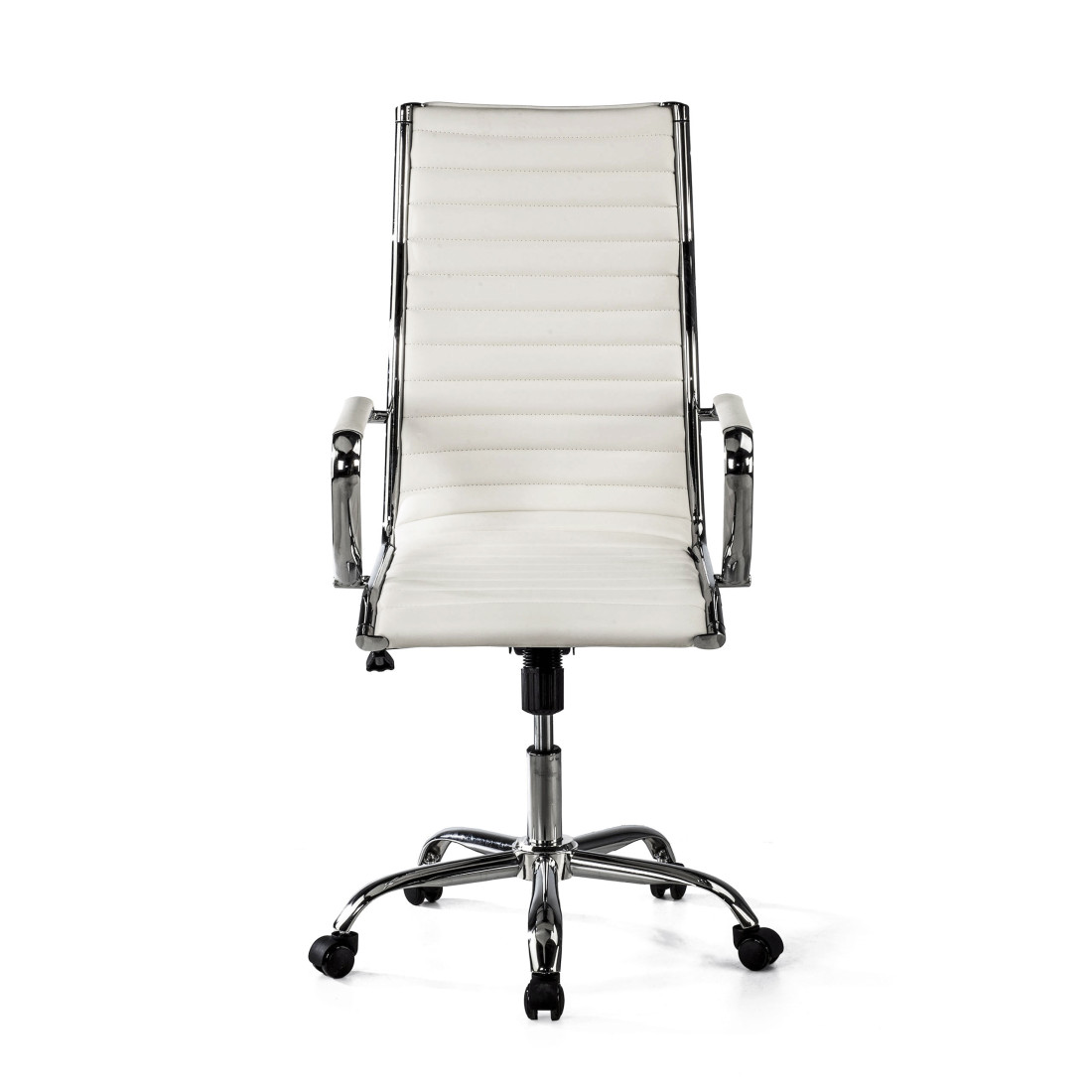 sillon de oficina blanco milano piel sintetica 3