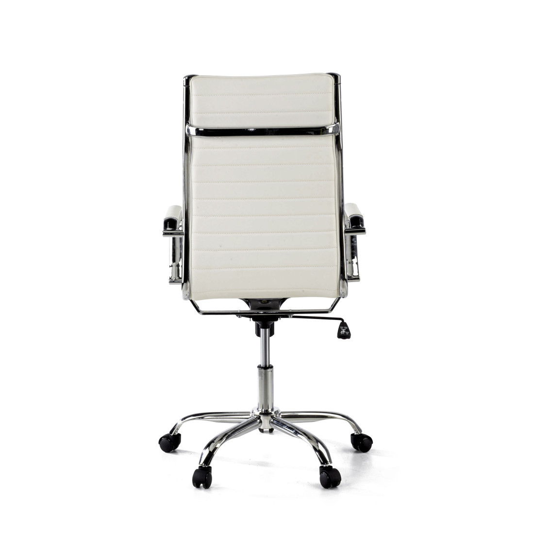 sillon de oficina blanco milano piel sintetica 7