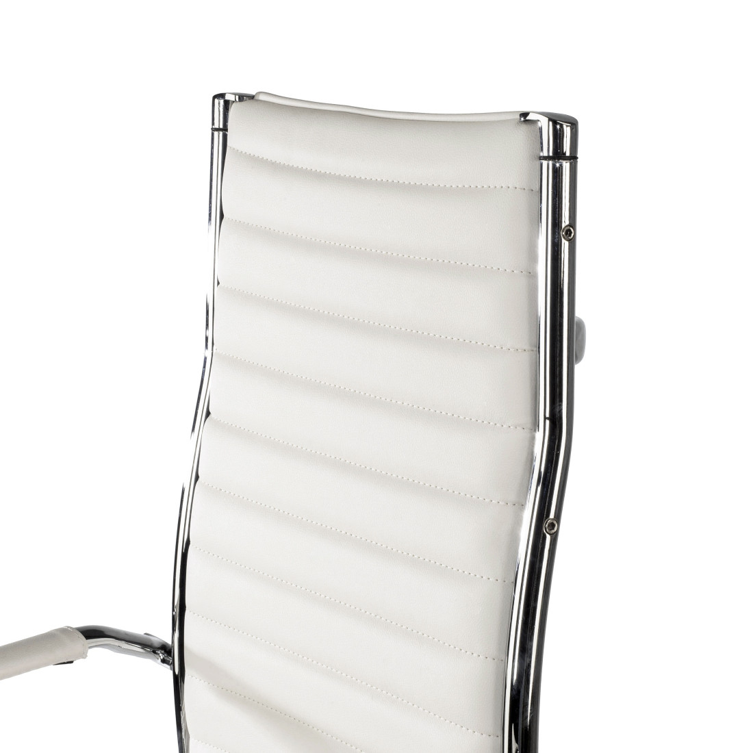 sillon de oficina blanco milano piel sintetica 6