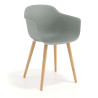 Silla Nórdica Elisa, Patas de madera - Antracita