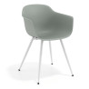 Silla Confidente Elisa, 4 Patas, diseño envolvente - Antracita