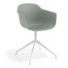 Silla de reuniones Elisa, base piramidal - Antracita