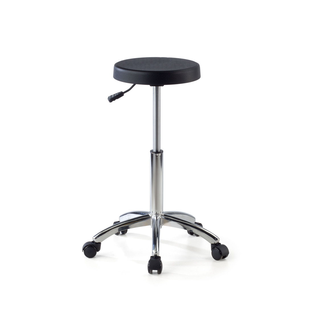 taburete de trabajo y laboratorio negro ergopur plastico 1