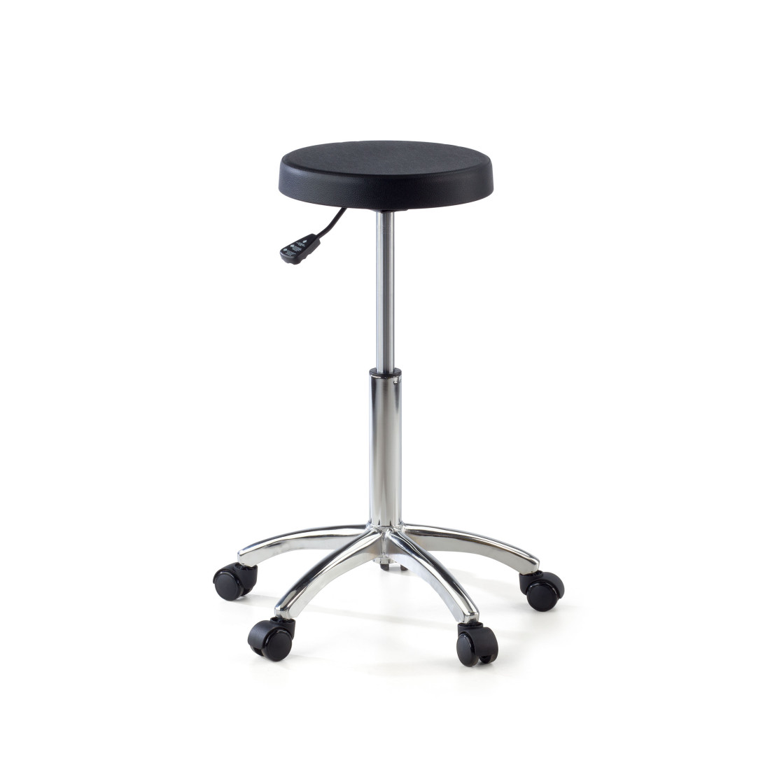 taburete de trabajo y laboratorio negro ergopur plastico 7