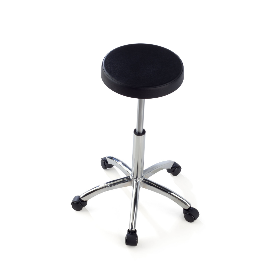 taburete de trabajo y laboratorio negro ergopur plastico 4