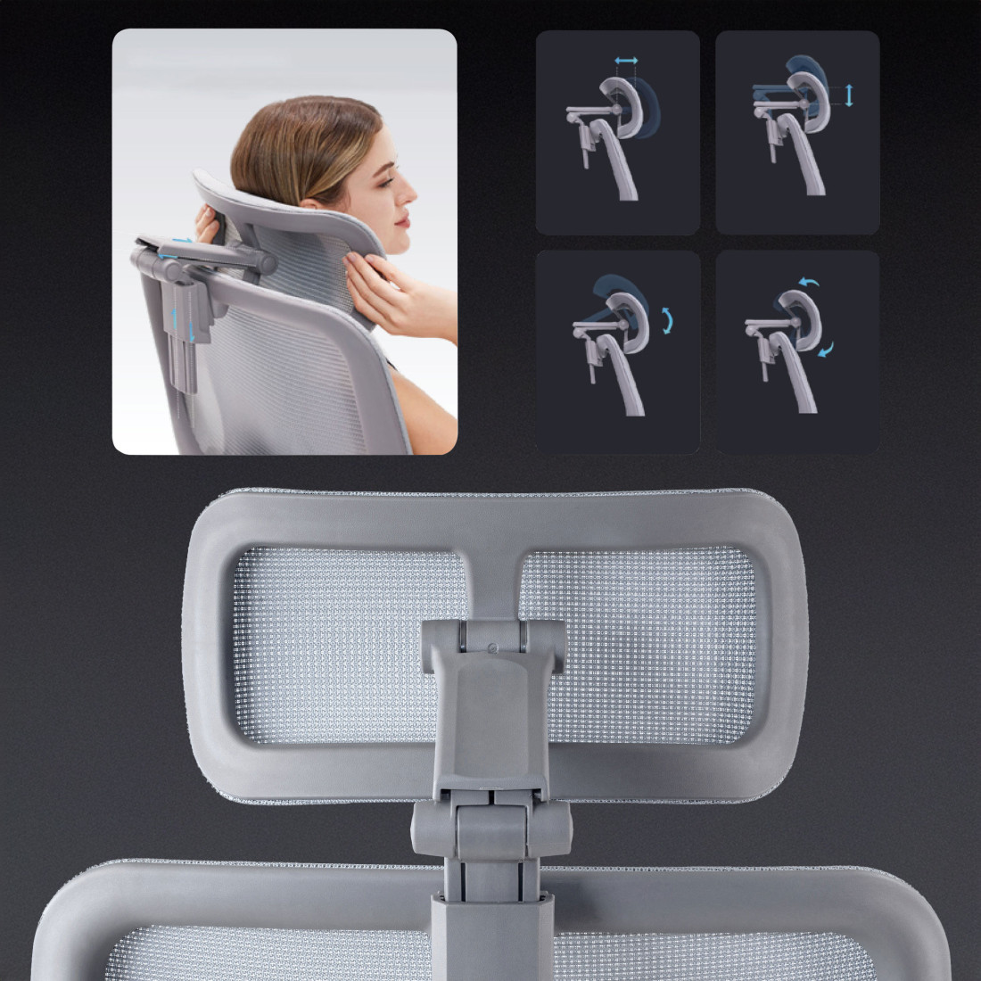 silla ergonomica gris erghos x2 malla 9