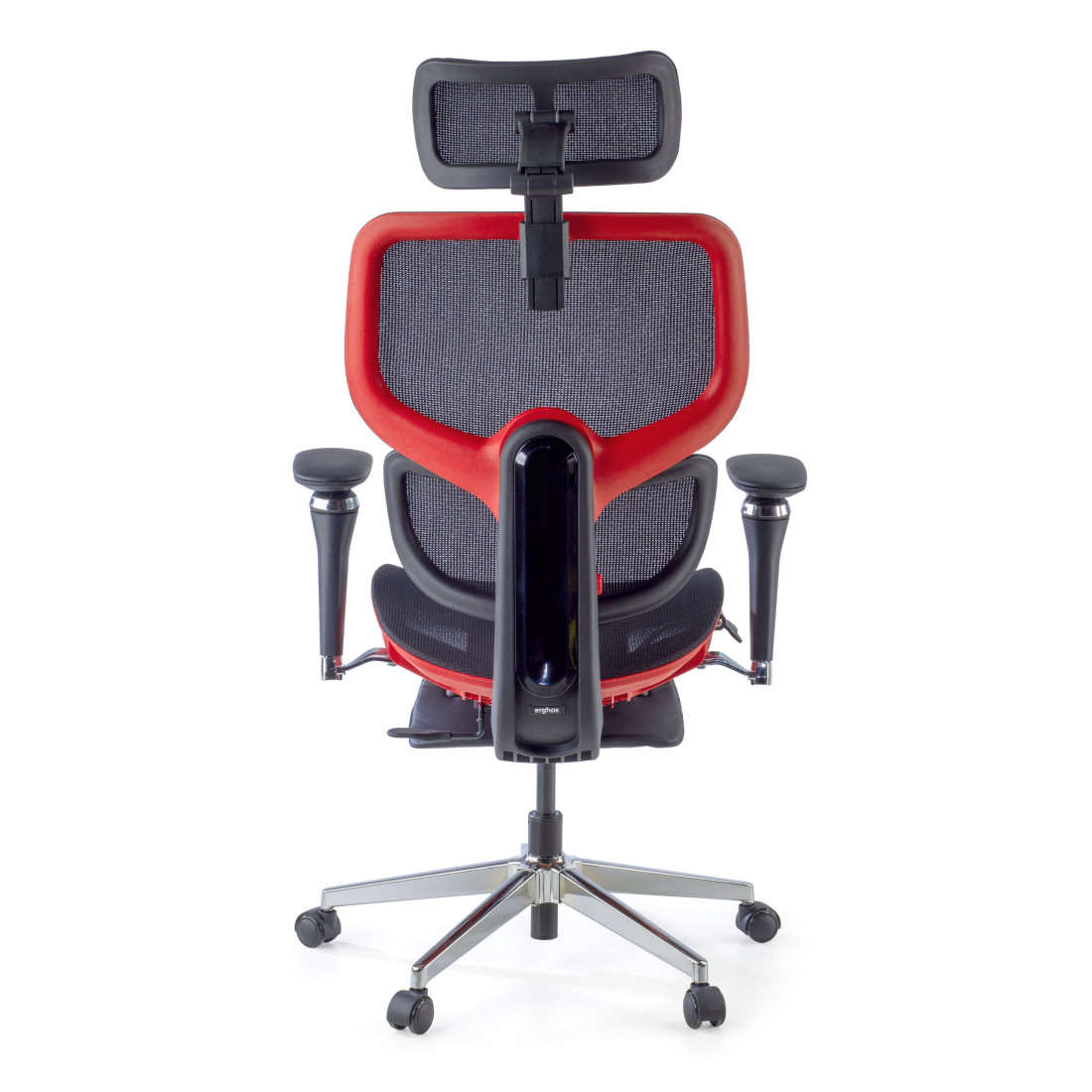 silla ergonomica rojo erghos x2 malla 6