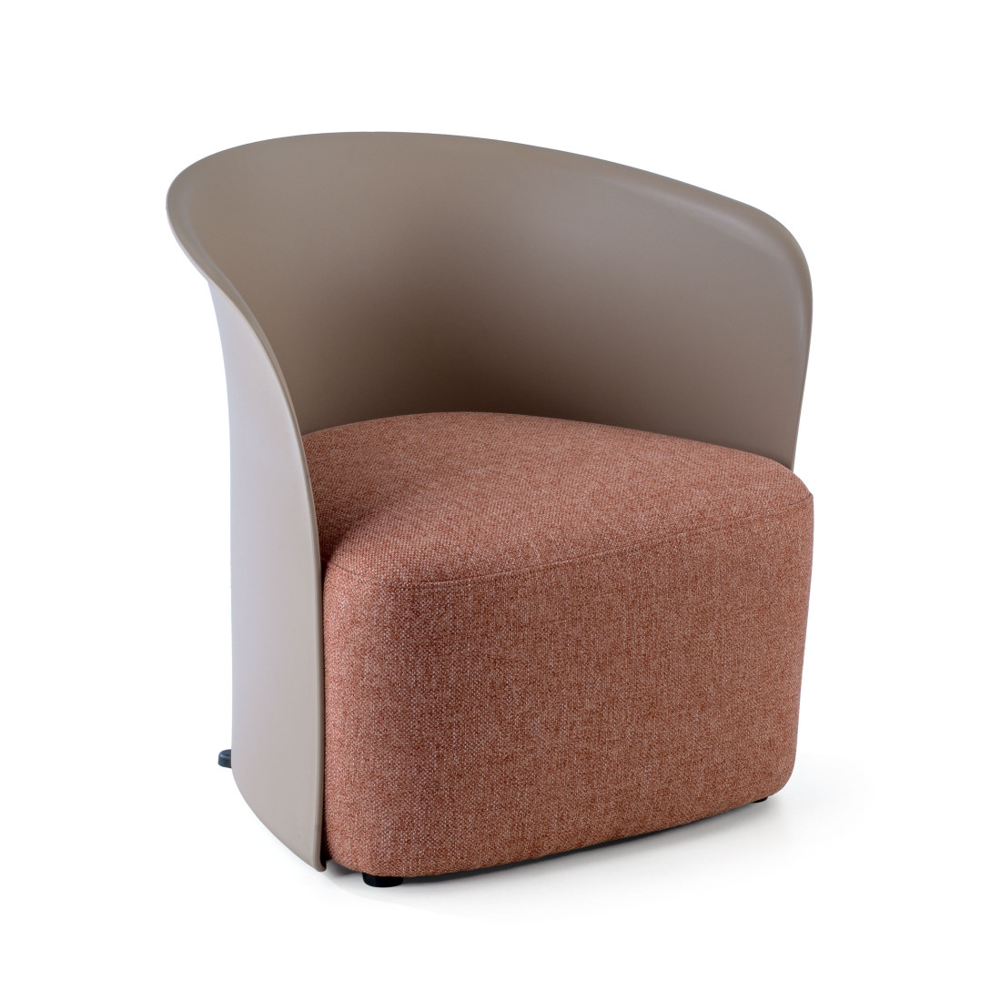 sillon para sala de espera marron aura tela 1