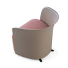 sillon para sala de espera marron aura tela 5