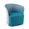 Silla para sala de espera Aura, espuma inyectada - AZUL