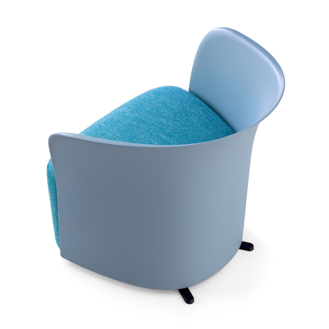 sillon para sala de espera azul aura tela 5